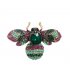 XSB263 - American Retro Crystal Diamond Bee Brooch